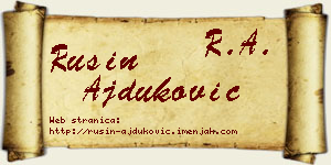 Rusin Ajduković vizit kartica